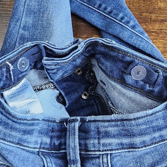 Kancan Jeans Girls 10 Blue Skinny Leg Snap Fly Classic Casual Ankle Denim Kids - Picture 11 of 13